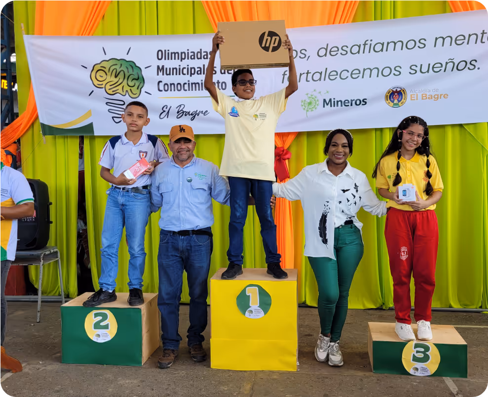 Knowledge Olympiad winners.