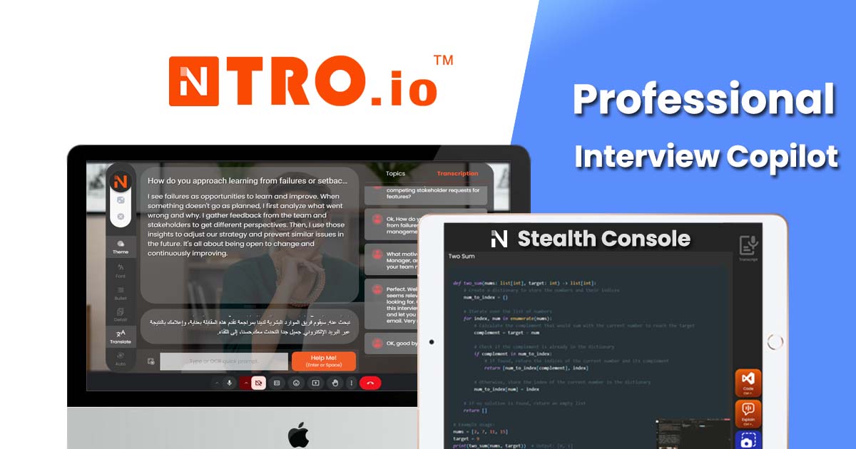 Ntro.io interview copilot