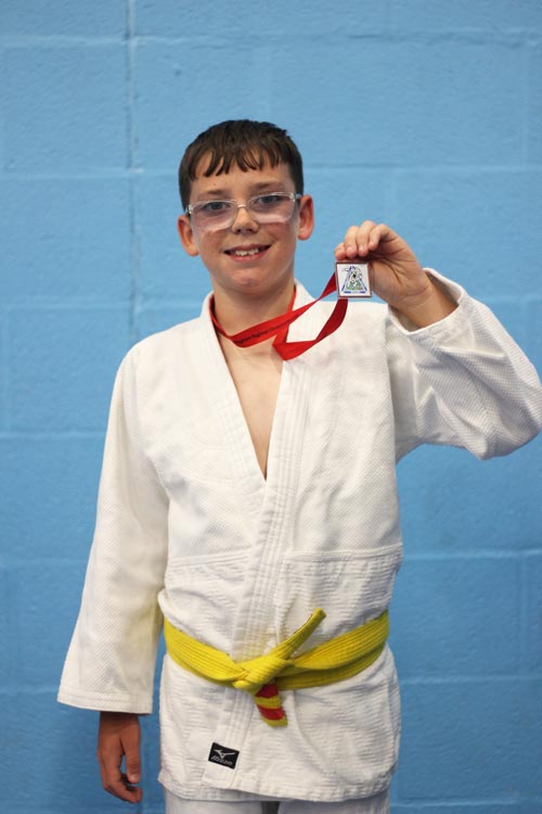 Northampton Judo Academy player with a silver medal at competition