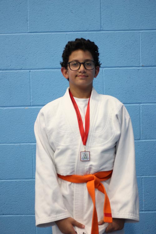 Northampton Judo Academy player with a bronze medal