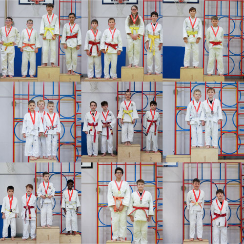 Photos from podium of judokas at Northampton Autumn Championships 2025