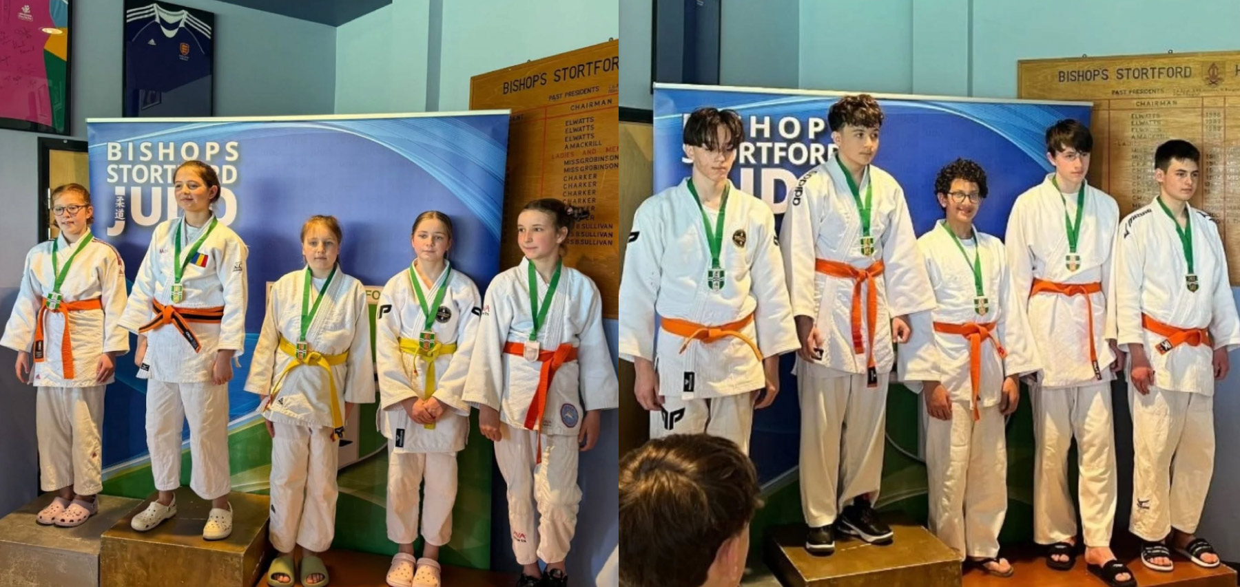 Northampton Judo Academy Competitive Squad at podiums BJSK Championships April 2026.