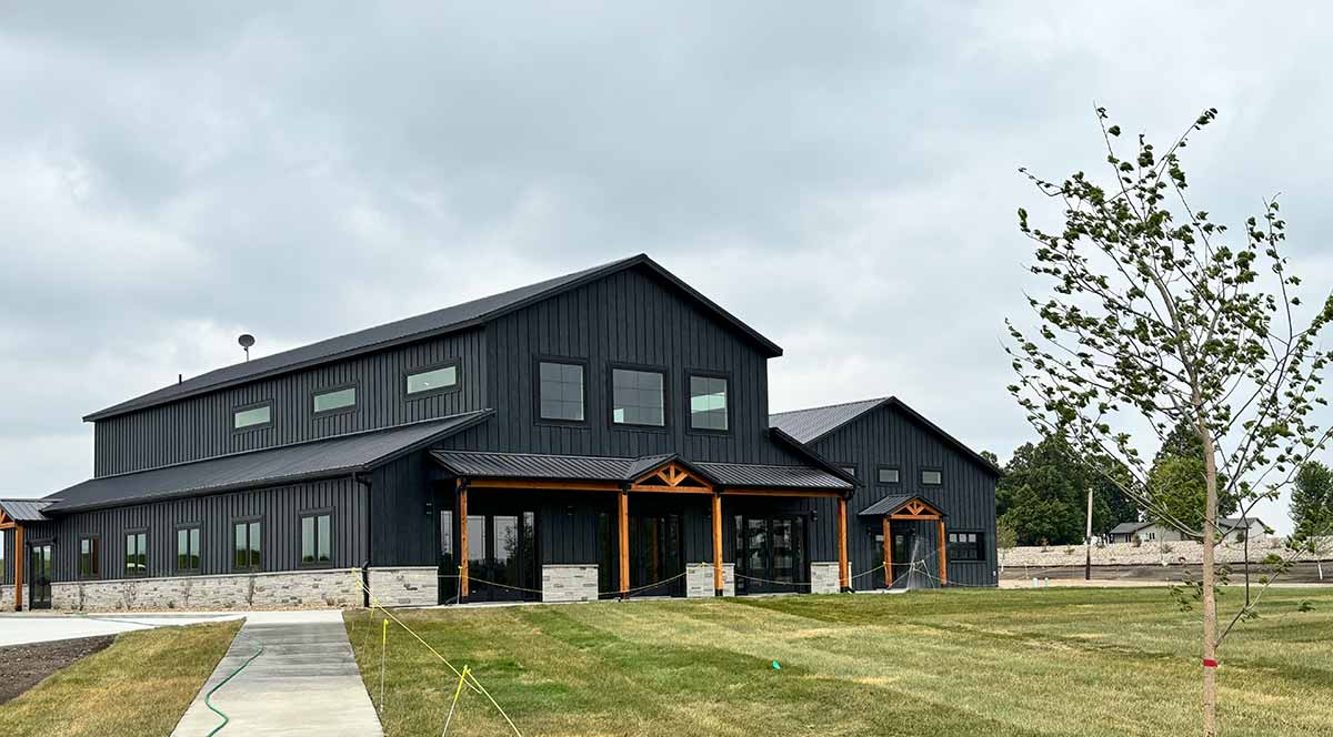 building exterior and landscaping