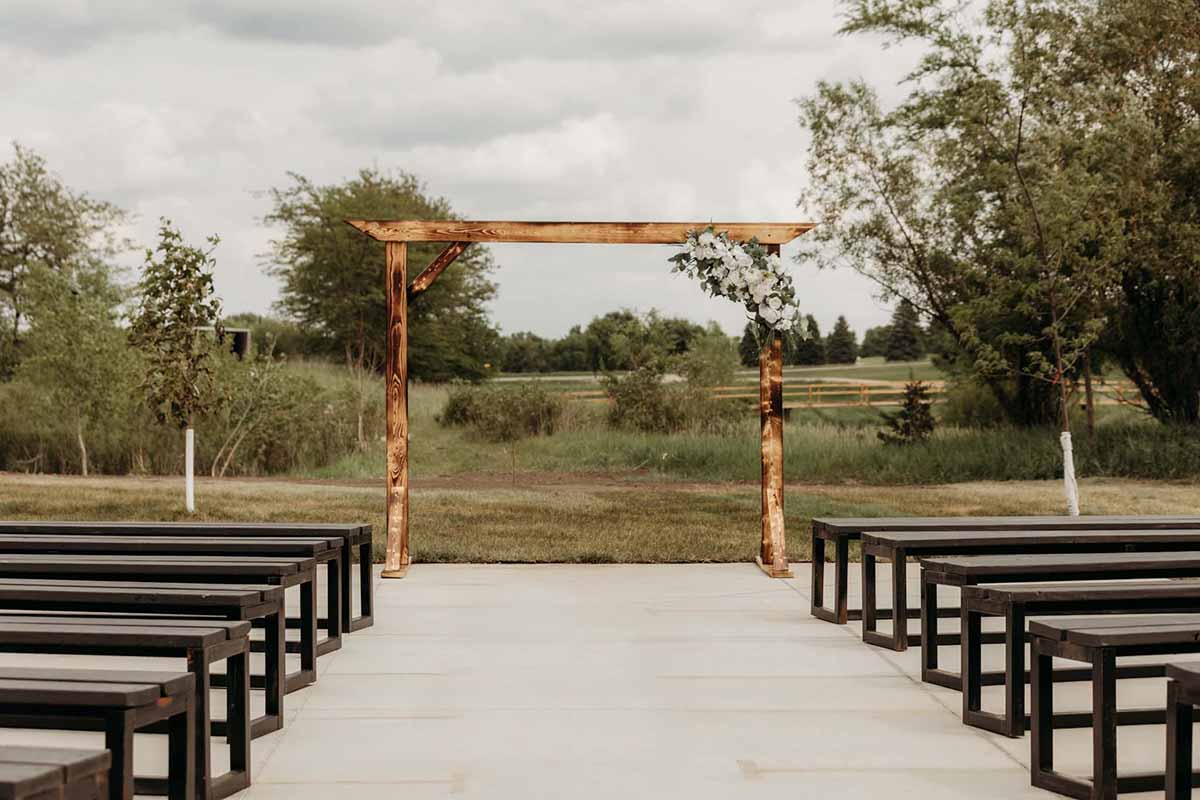 outdoor ceremony area