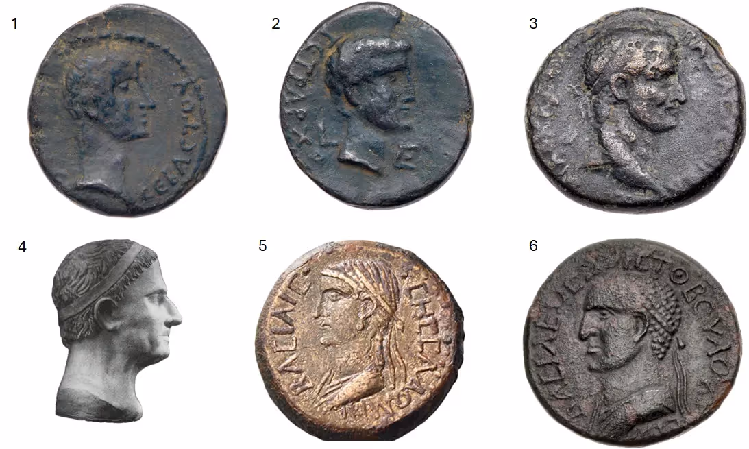 Retratos de judíos en monedas del siglo I