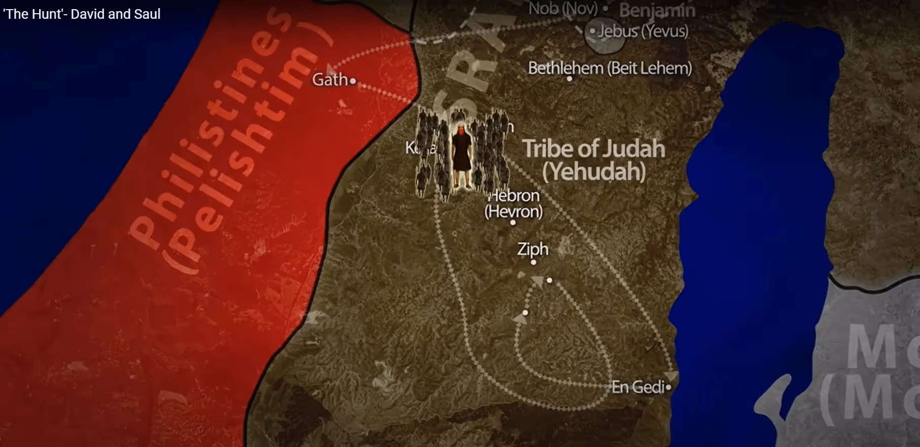 El rey Saúl intenta asesinar a David