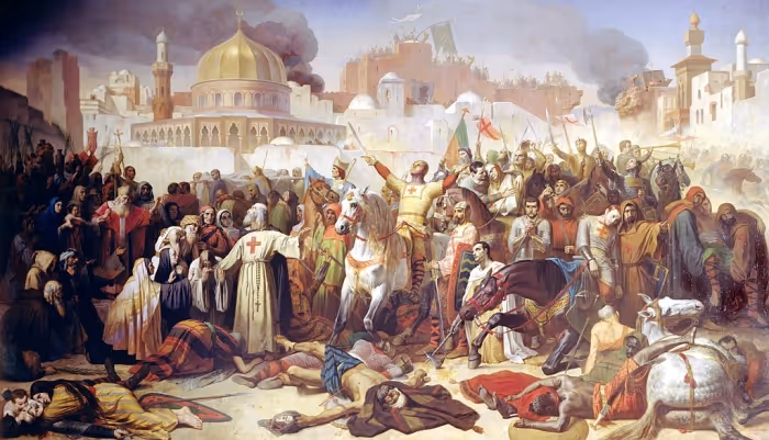 The Massacre of Jews by Crusaders Near the Temple Mount by Muslim Historians