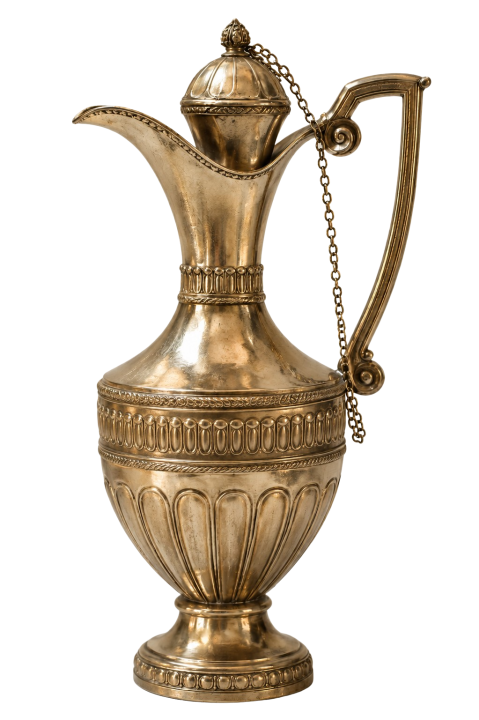 A modern recreation of the Water Libation Vessel used in the Temple in Ancient Times during the Seven days of Sukkot