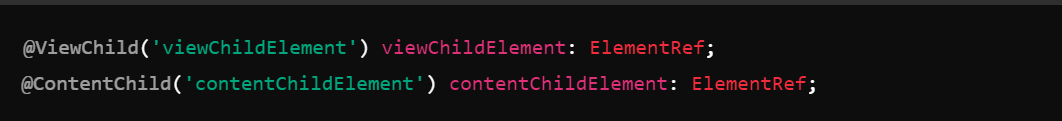 Describe the difference between ViewChild and ContentChild in Angular