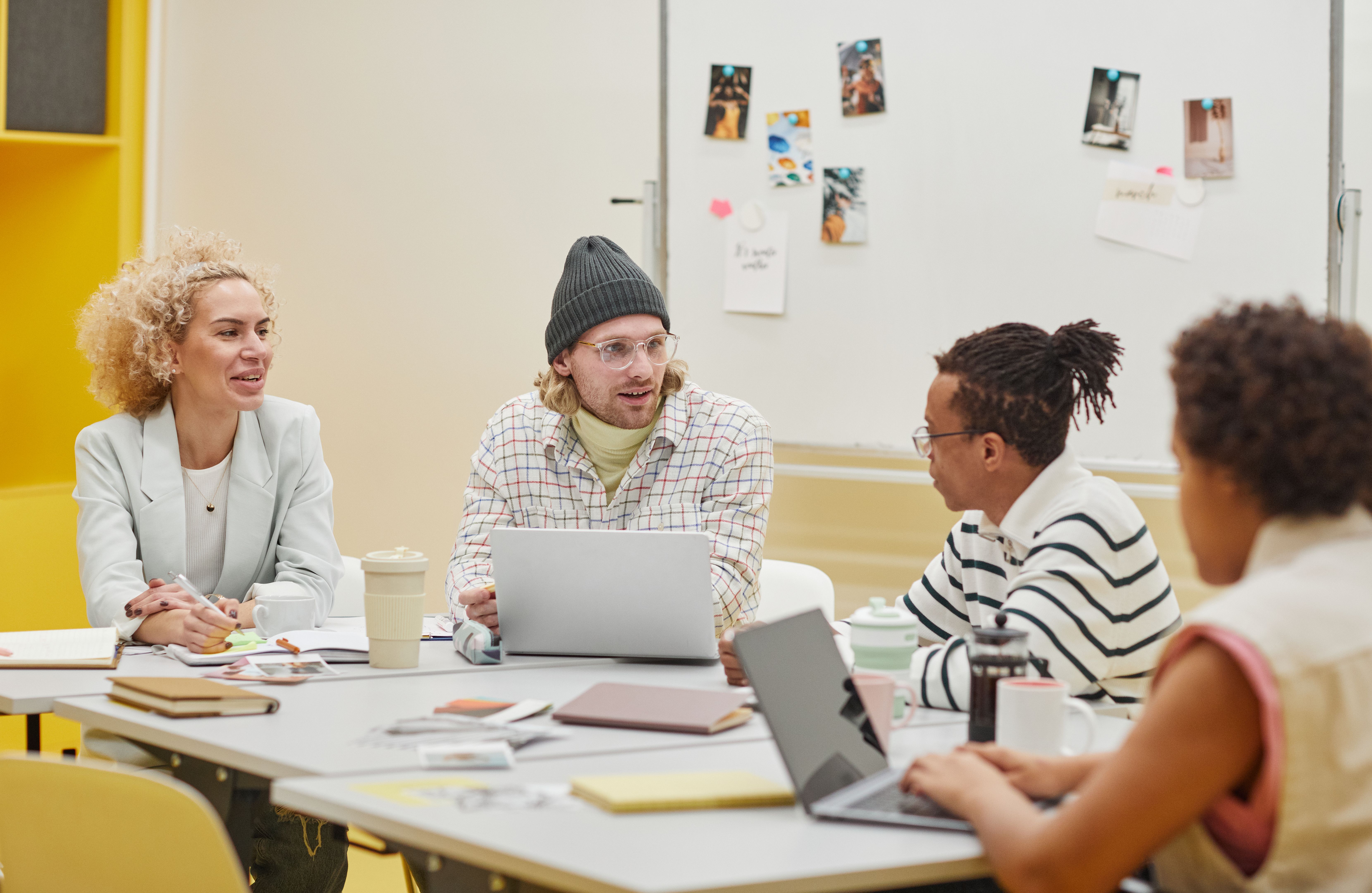 Recruiting team collaborating on candidate sourcing and outreach