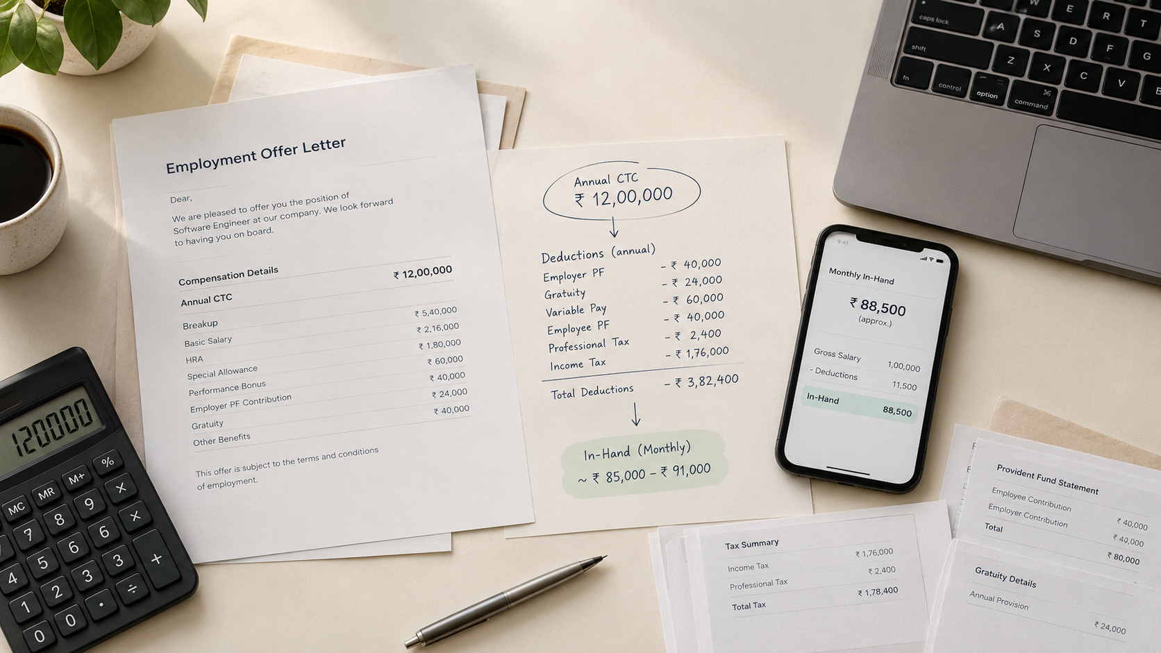 CTC vs in-hand salary explained for 2026