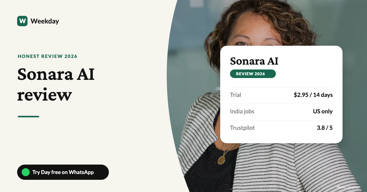 Sonara AI review 2026: trial pricing, India coverage and Trustpilot rating