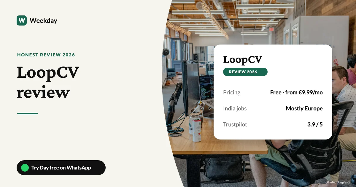 LoopCV review 2026: pricing, India coverage and Trustpilot rating