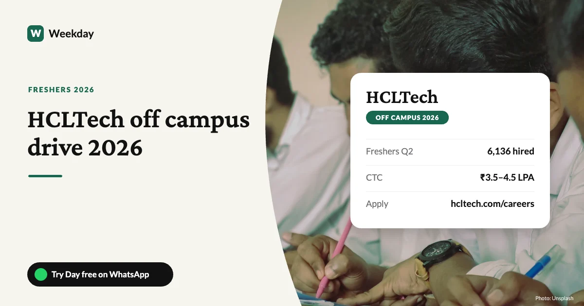 HCL Off Campus Drive 2026