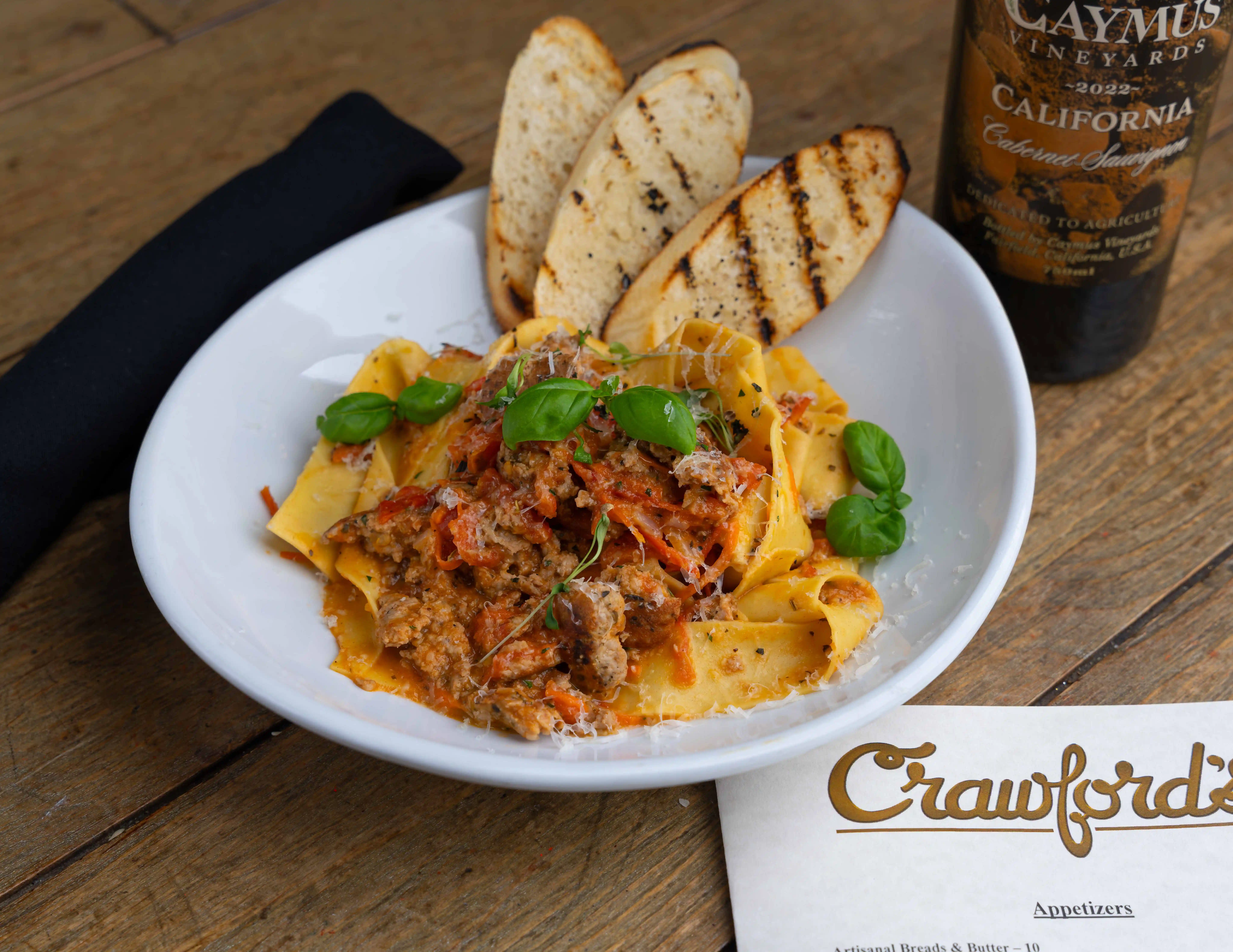 Limited-time featured entrées at Crawford's Bar & Grill in downtown Sioux Falls