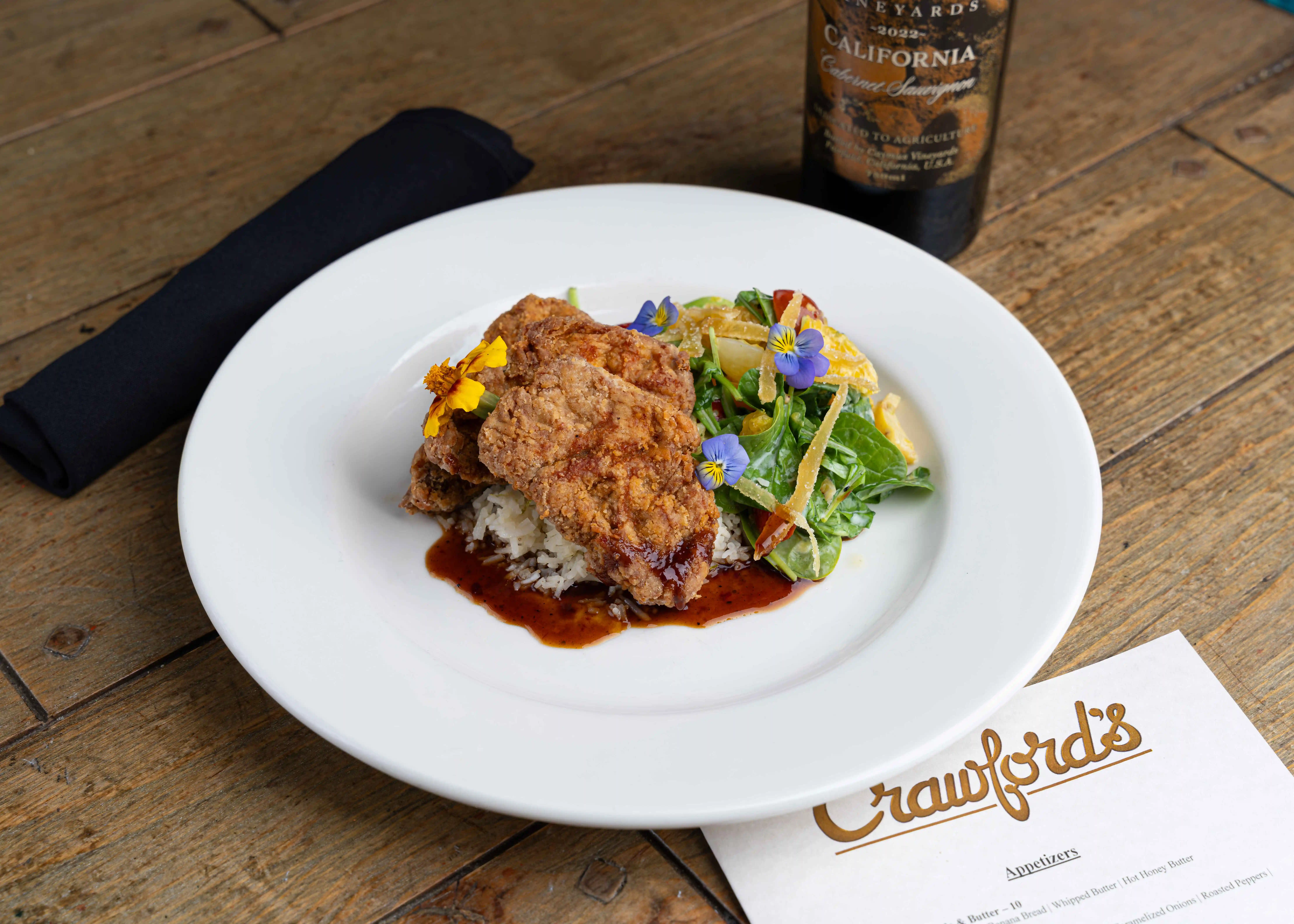 Limited-time featured entrées at Crawford's Bar & Grill in downtown Sioux Falls
