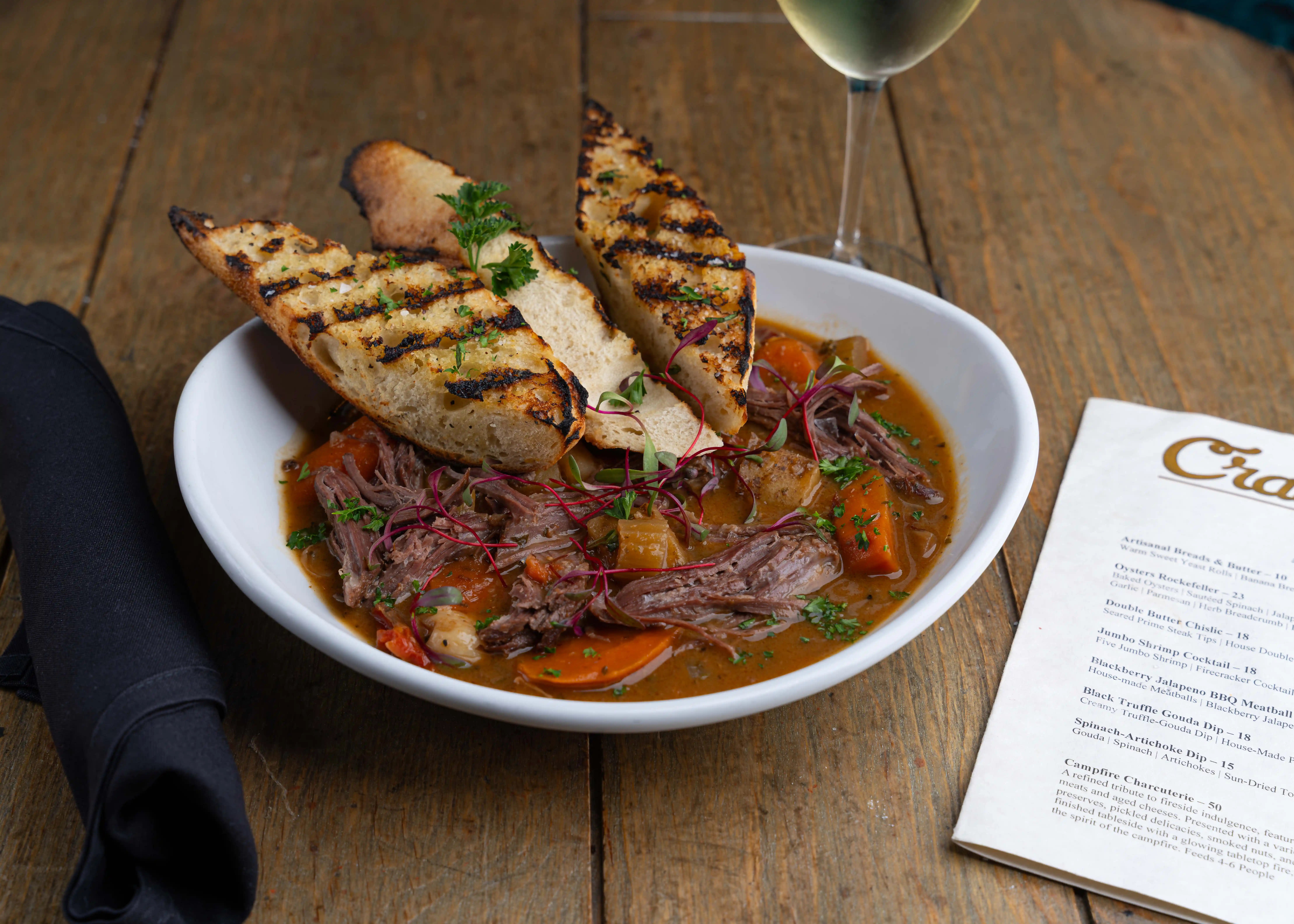 Limited time featured entrees at Crawford's Down town Sioux Falls.