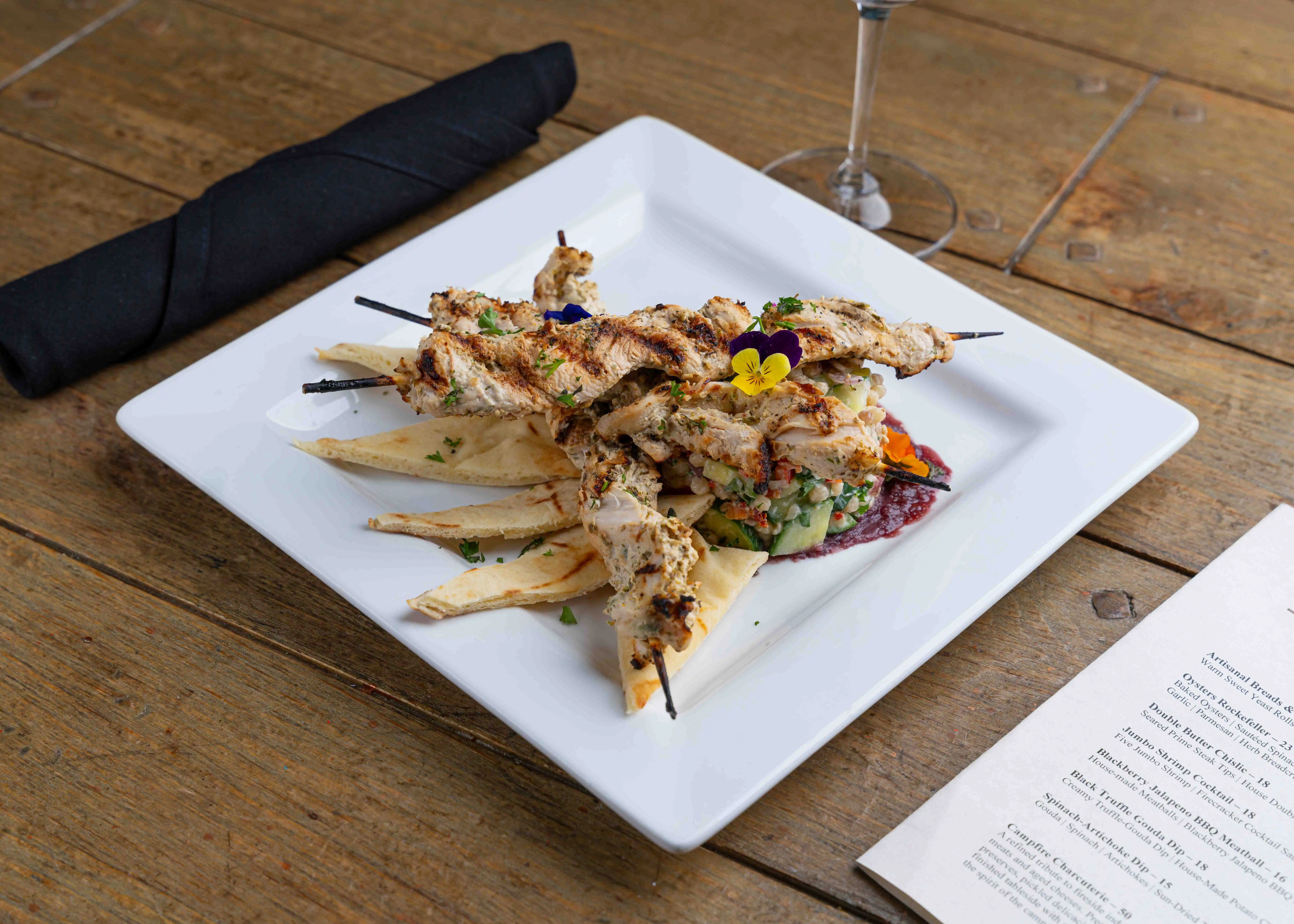 Chicken Souvlaki and Couscous