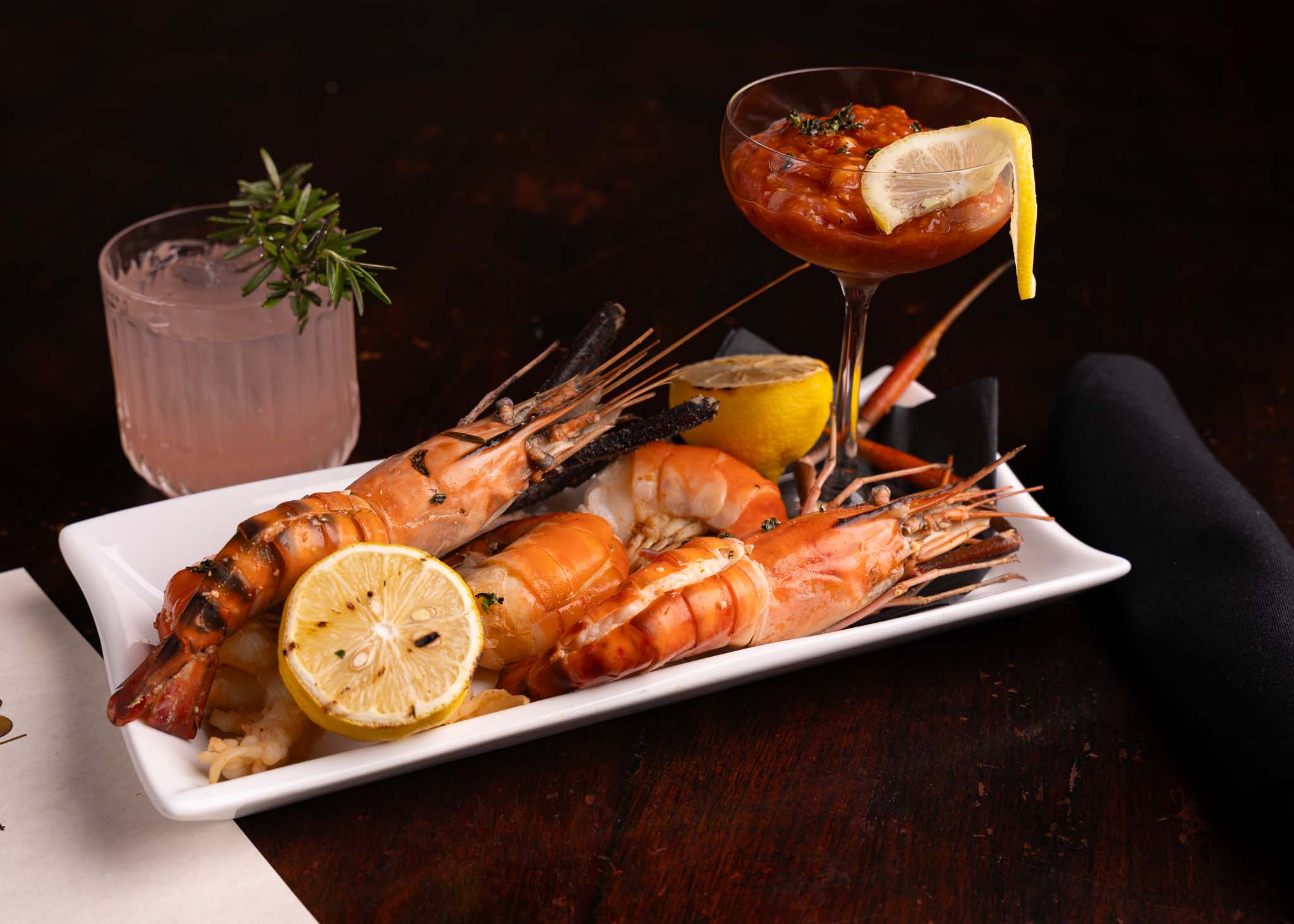 Colossal Prawns Cocktail appetizer made at Crawfords in Sioux Falls.