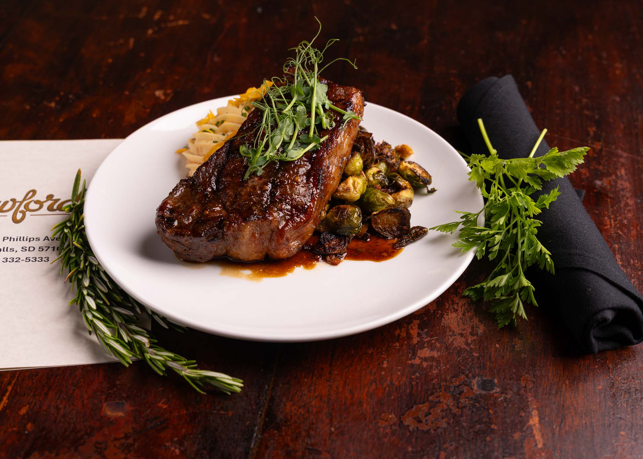 Limited time featured entrees at Crawford's Down town Sioux Falls.