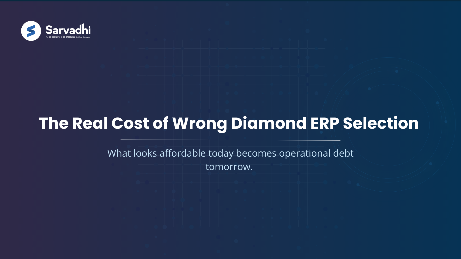 Text banner explaining the hidden operational cost of choosing the wrong ERP system