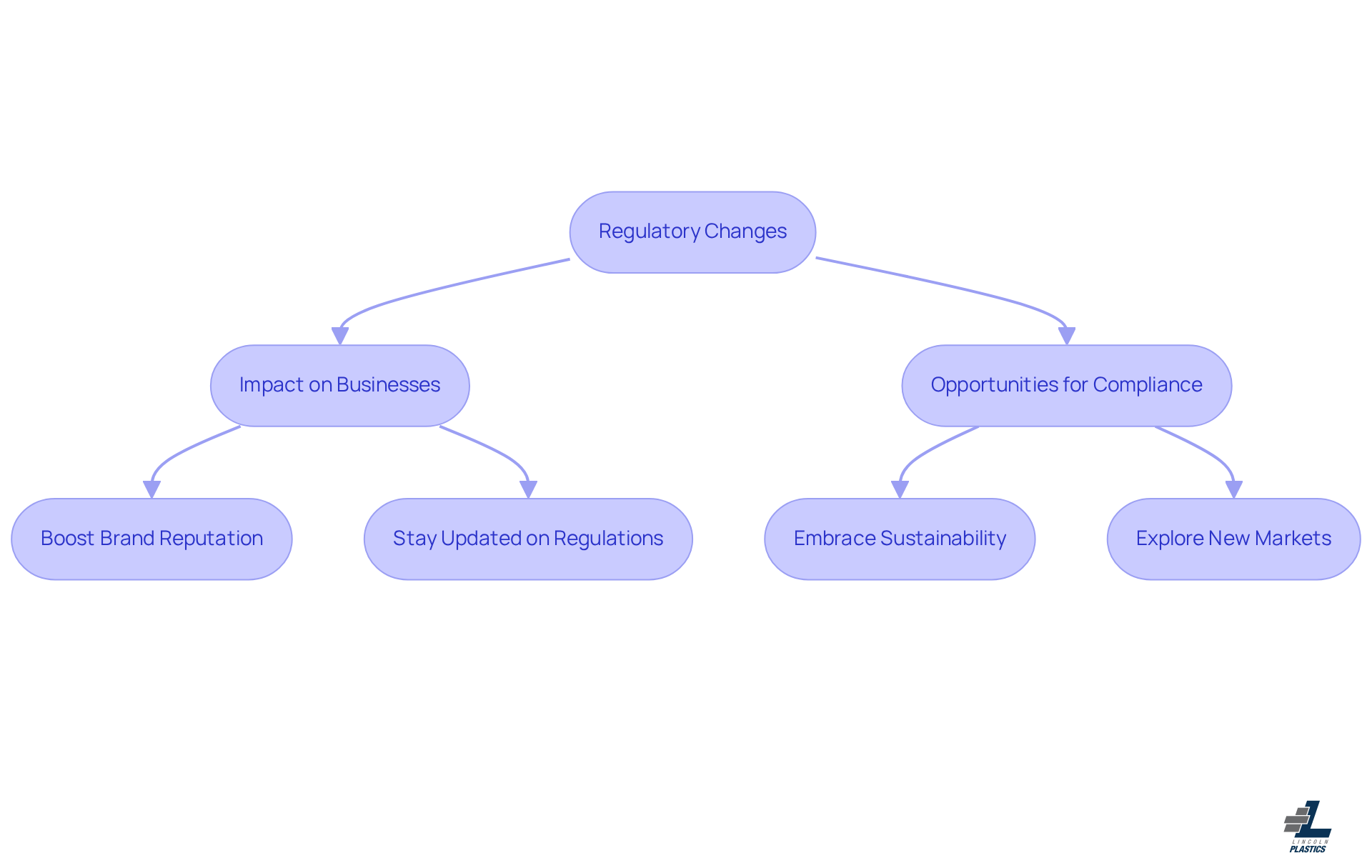 This flowchart shows how regulatory changes affect businesses in the bioplastics industry. Follow the arrows to see the impacts and the steps companies can take to adapt and thrive. This flowchart shows how regulatory changes affect businesses in the bioplastics industry. Follow the arrows to see the impacts and the steps companies can take to adapt and thrive.