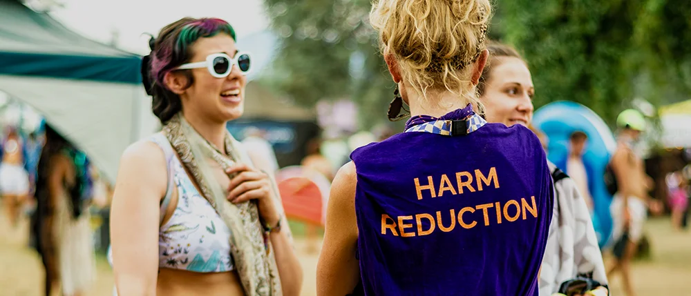 Lit up stage at Shambhala Music Festival