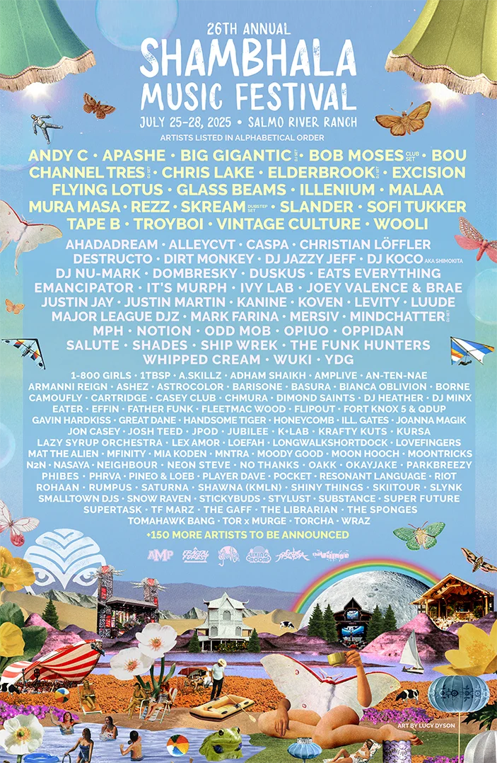 Shambhala Music Festival 2025 Lineup Poster