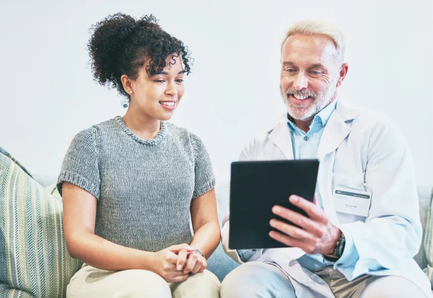 Patient receiving care from neurologist