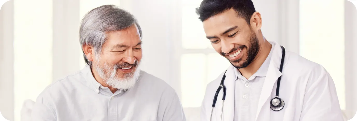 Neurologist and patient talking