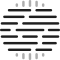Simple black and white illustration of a DNA double helix with dots and connecting lines.