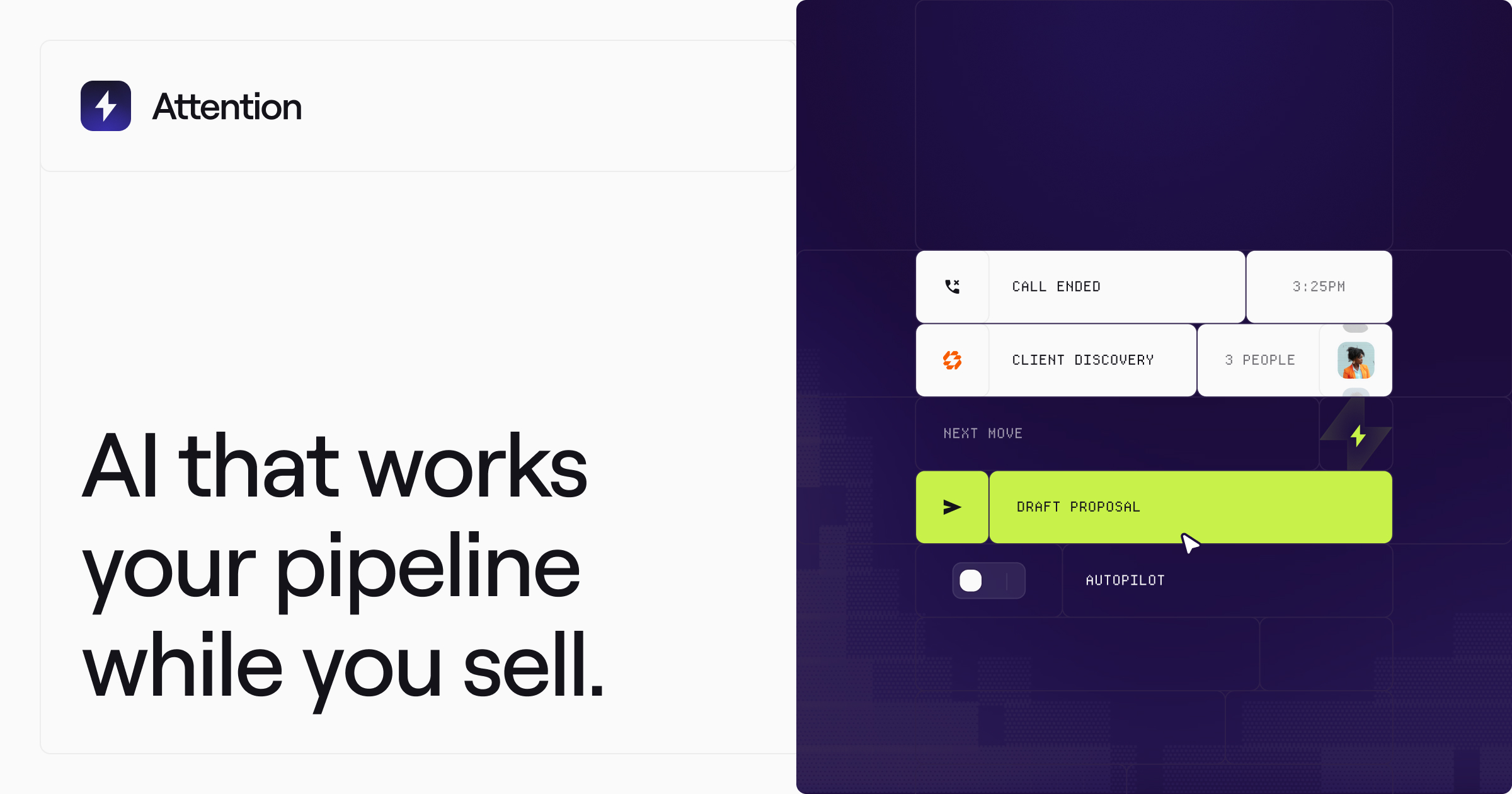 Attention website preview
