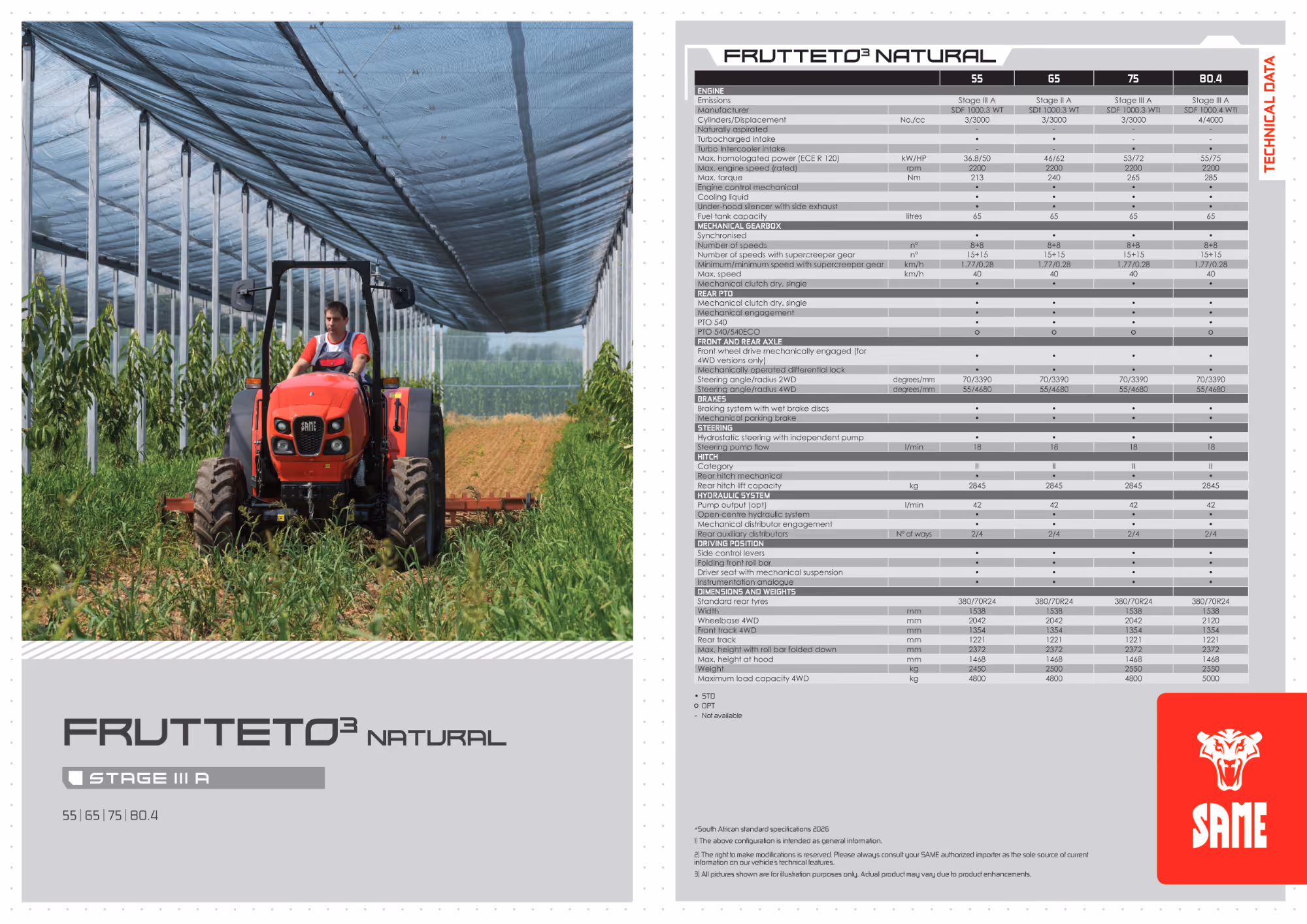 Product Spec Sheet