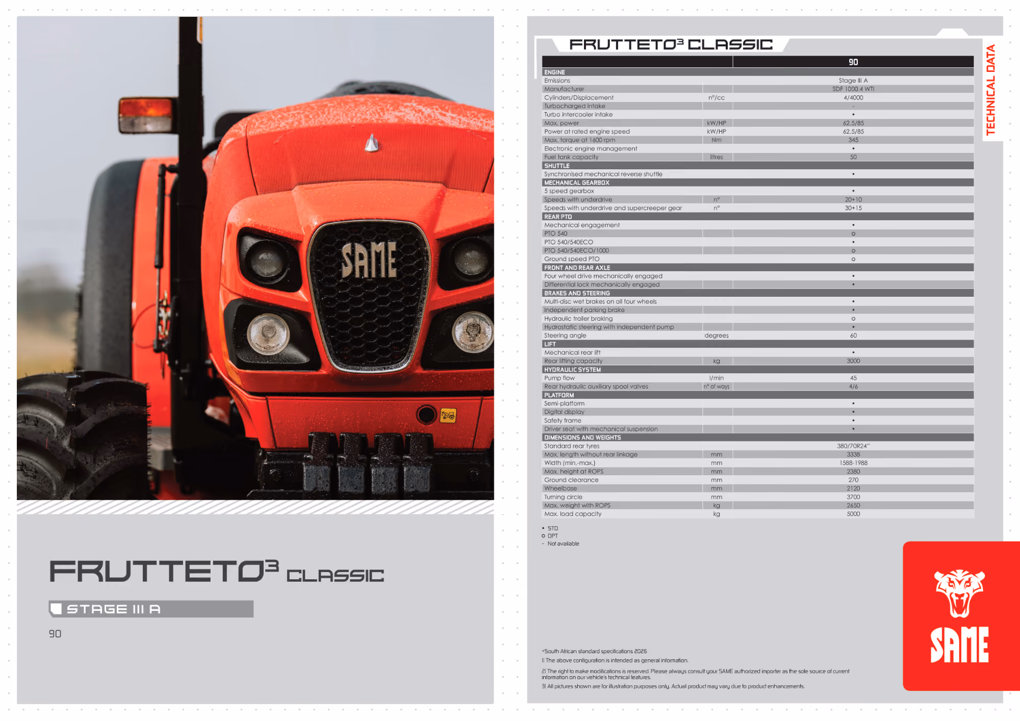 Product Spec Sheet
