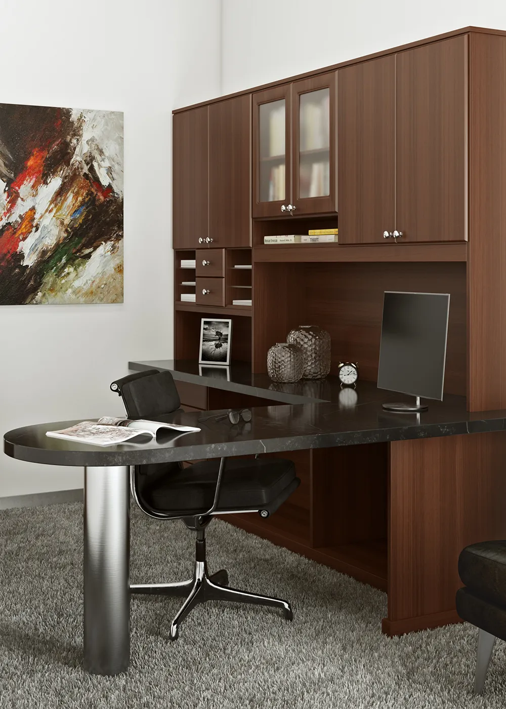 Closets by Design Commercial Office in Autumn Leaves finish