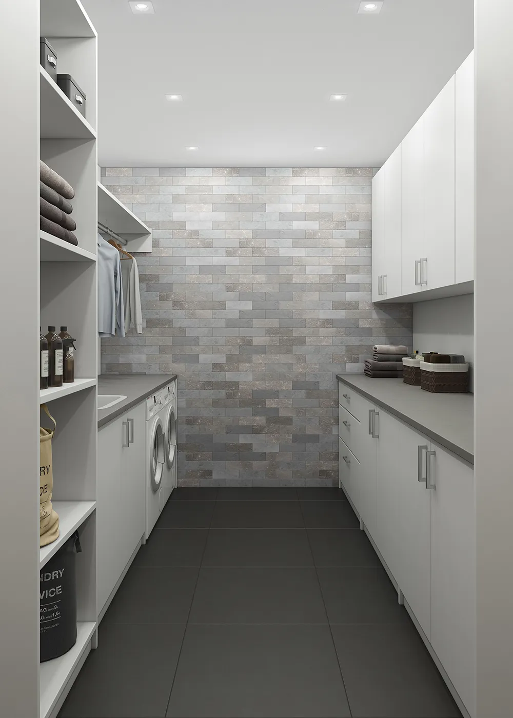 Closets by Design Modern Laundry Room in finish
