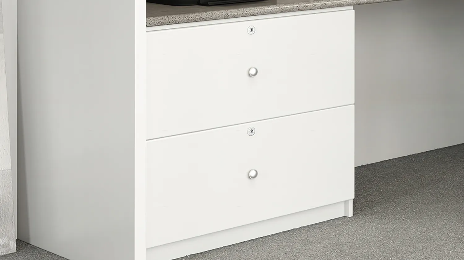 Smooth-gliding drawers that mean business.