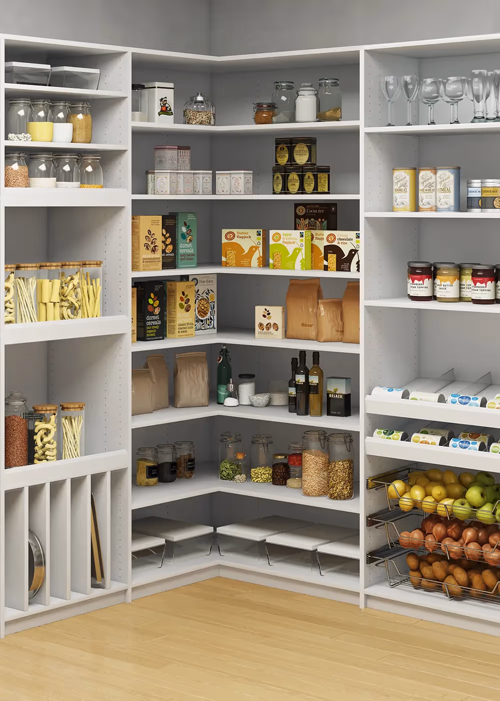 Closets by Design Pantry in White Finish