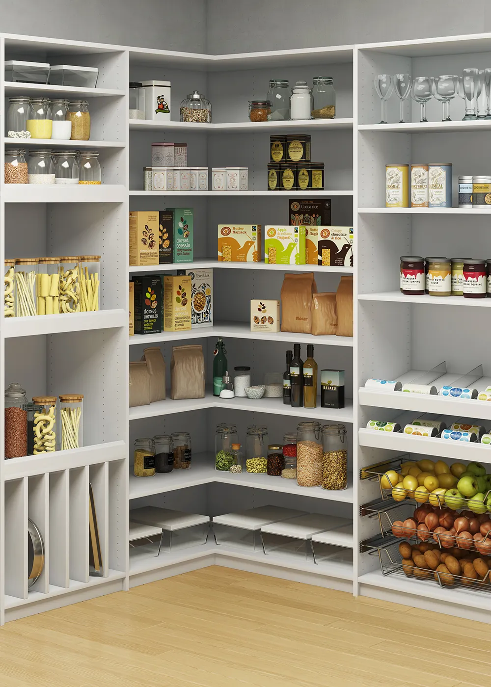 Closets by Design Pantry in White Finish