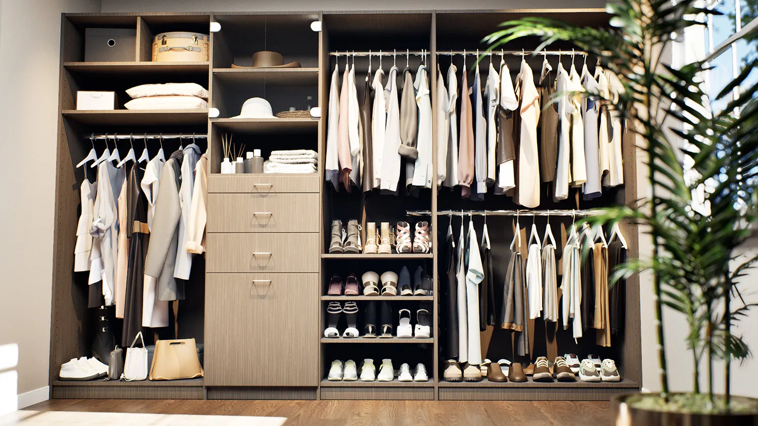 Custom configurations designed to maximize vertical and horizontal space.