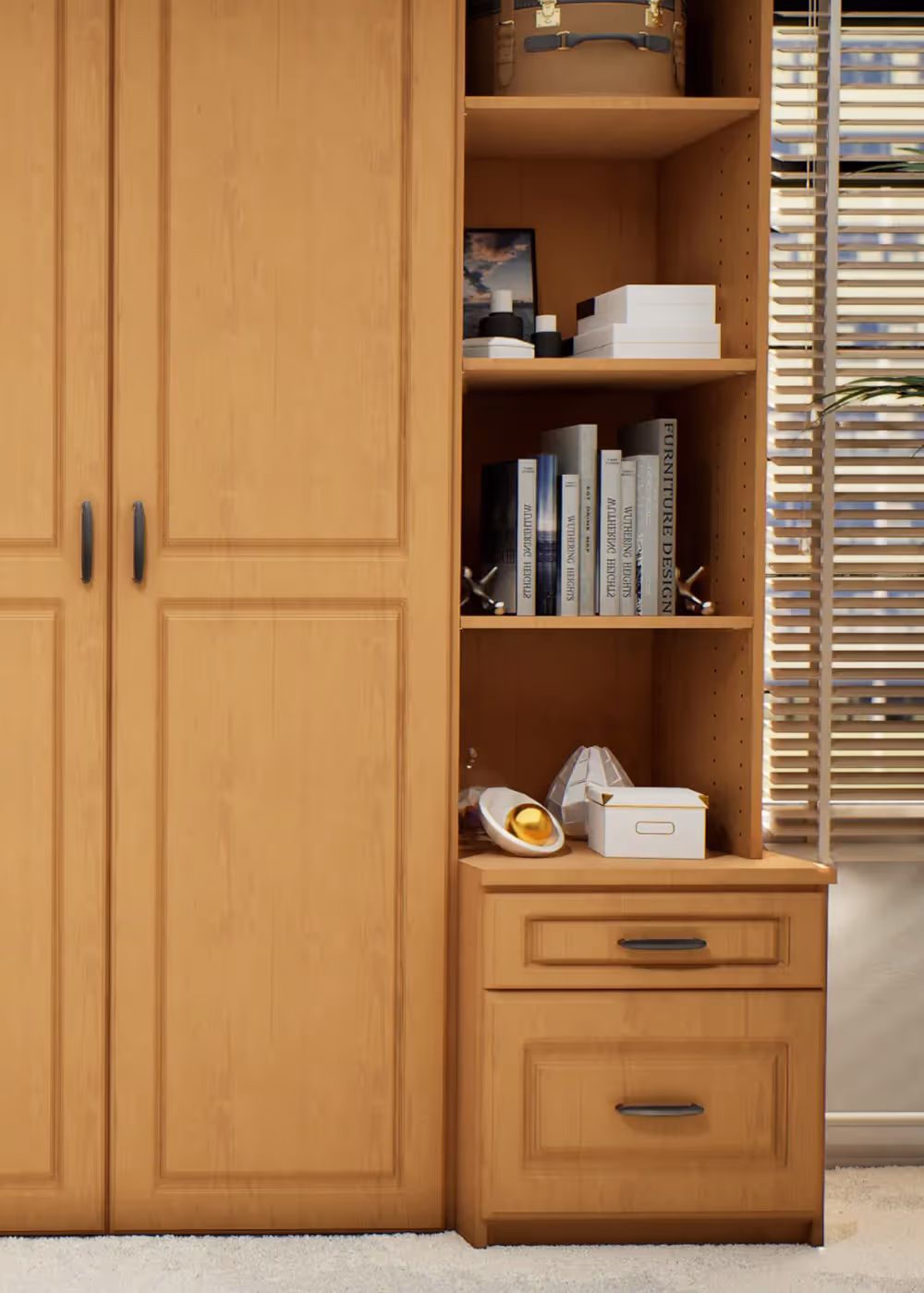 Closets by Design Traditional Entertainment Center in Fusion Maple Finish