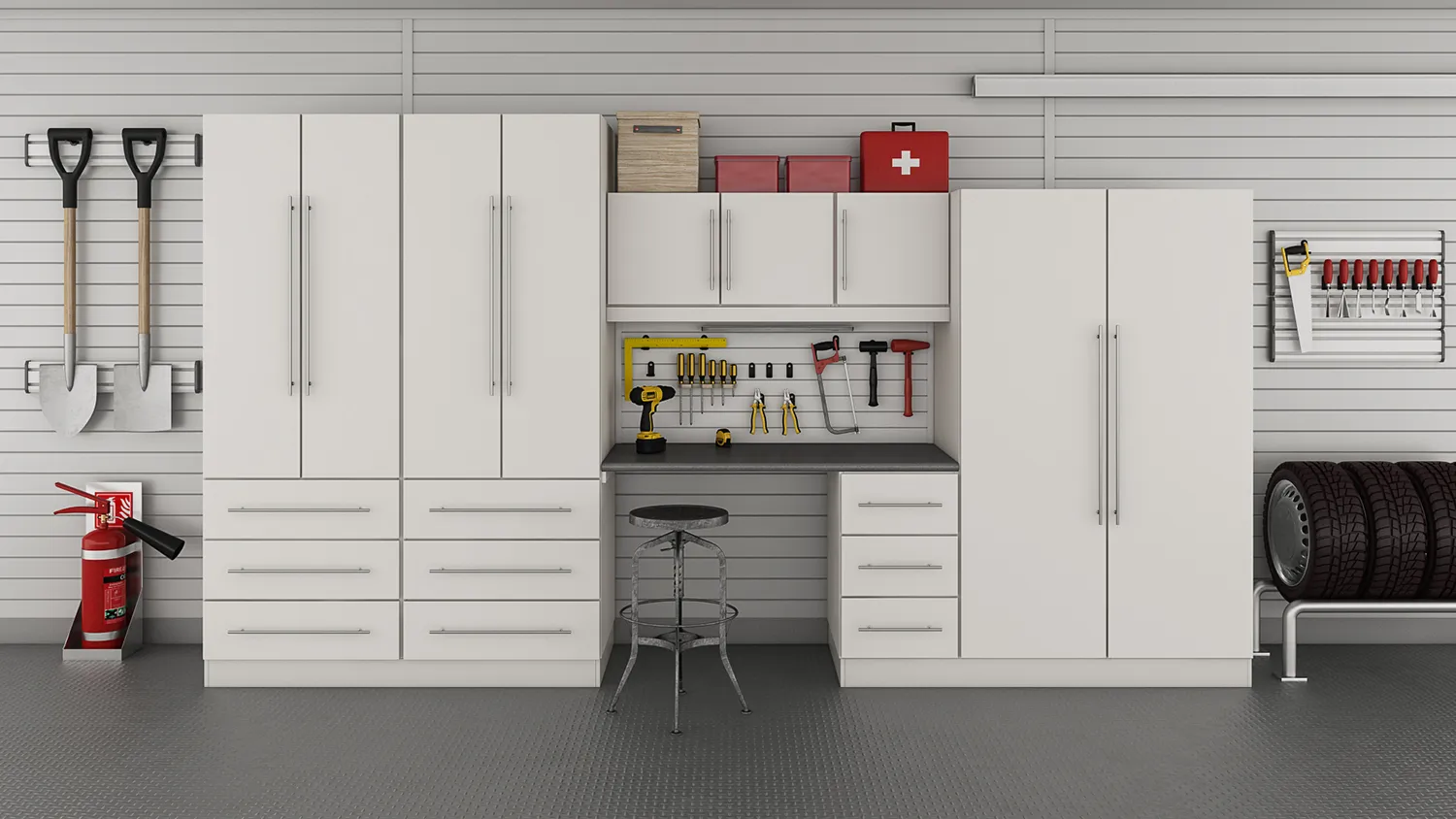 Closets by Design Modern Garage in EverydayII finish