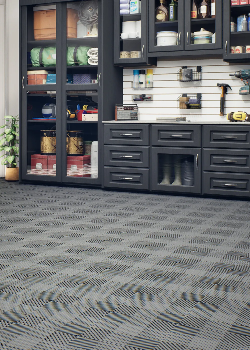 Closets by Design Garage in Black Finish