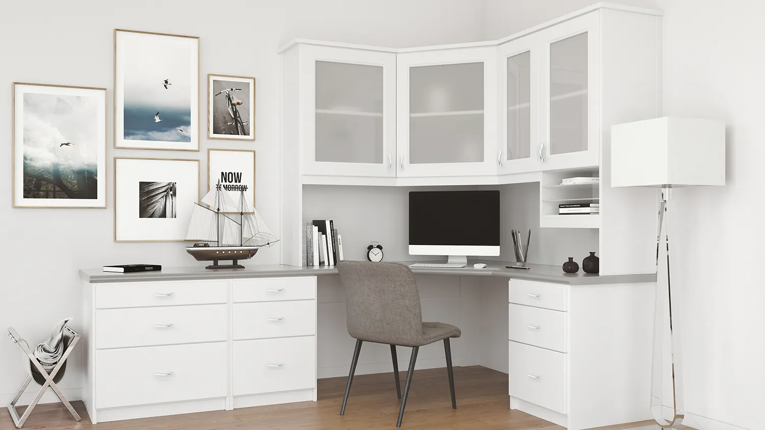 Closets by Design Home Office in Infinity Office finish