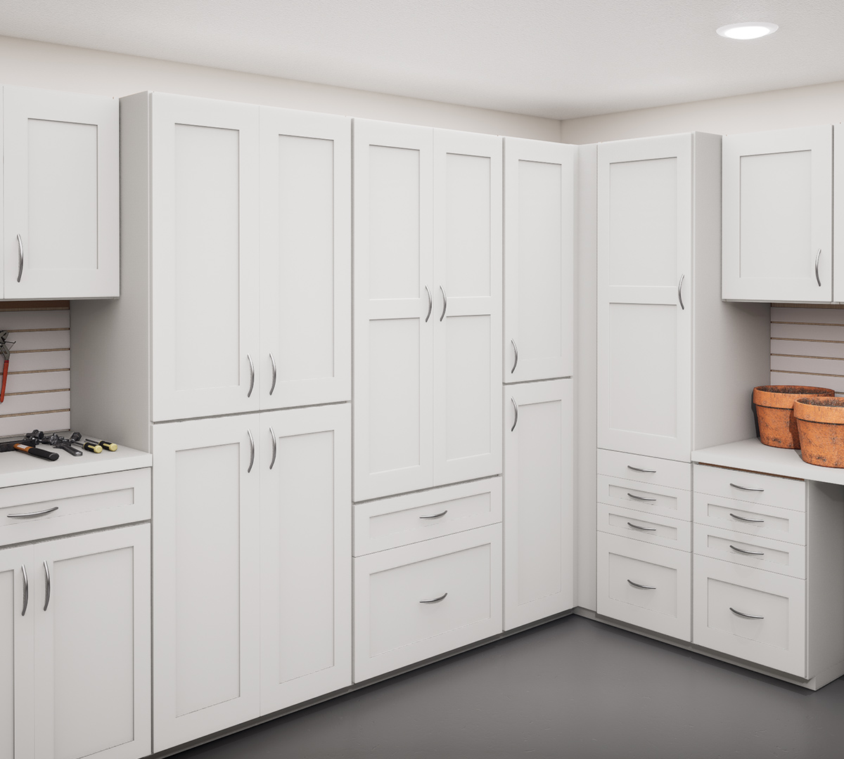 closets by design garage white