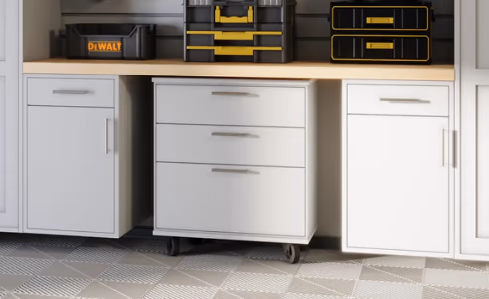 closets by design garage rolling storage