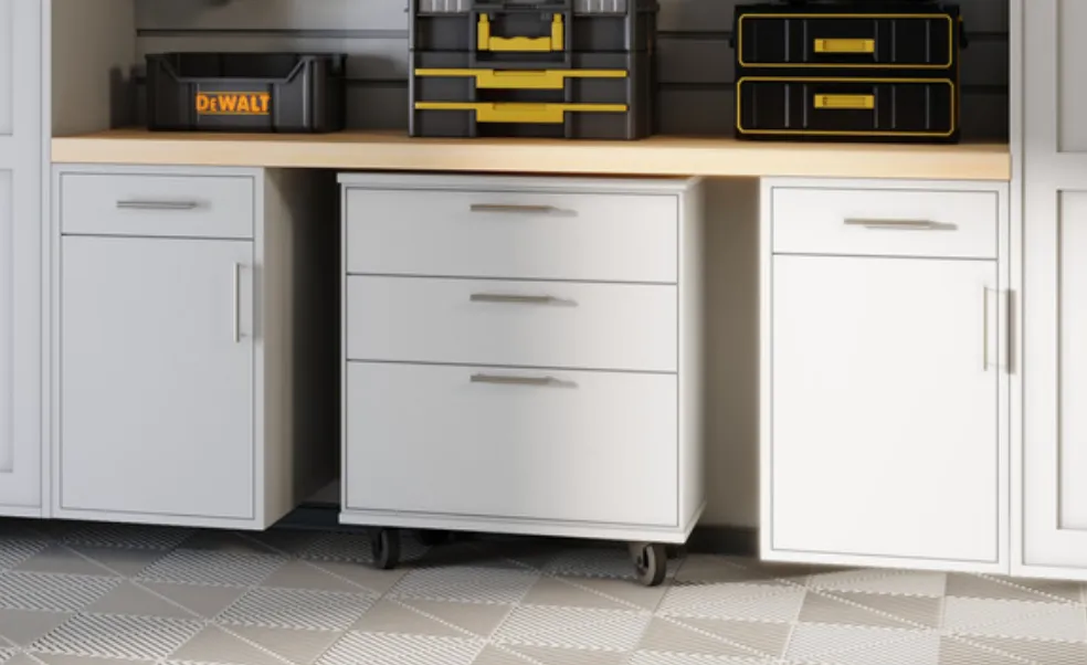 closets by design garage rolling storage