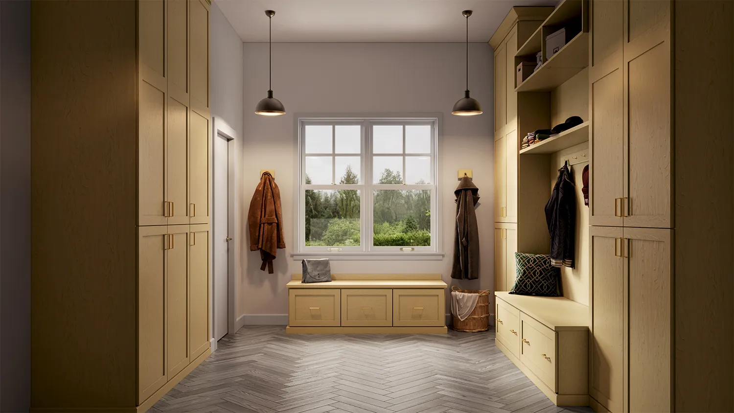 Closets by Design Transitional Mudroom