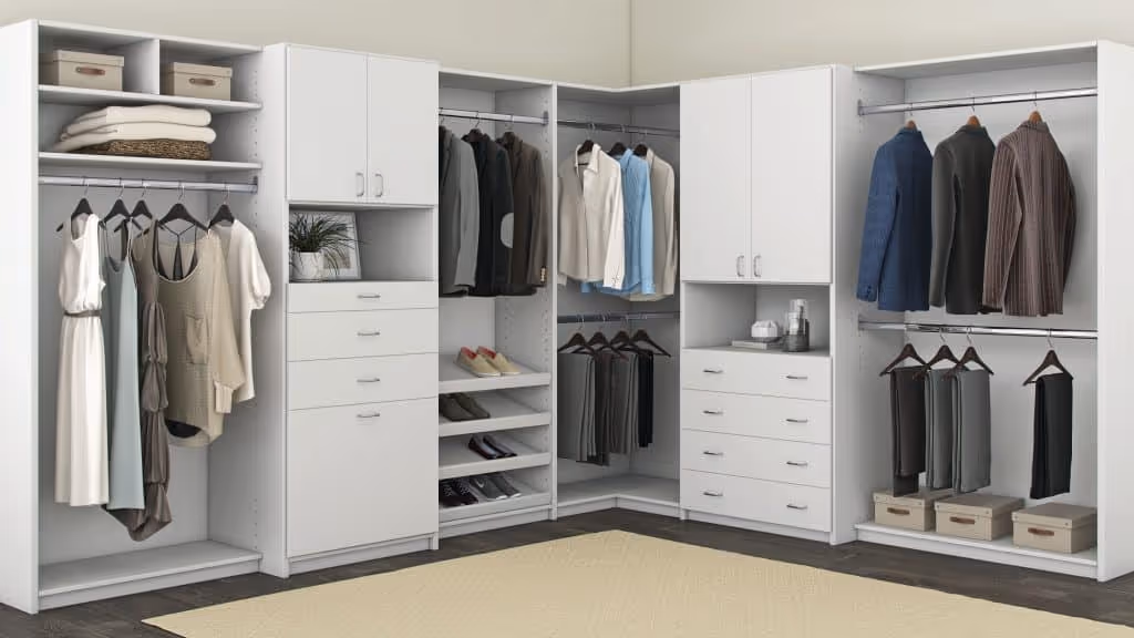 Everyday Closets collection in white.