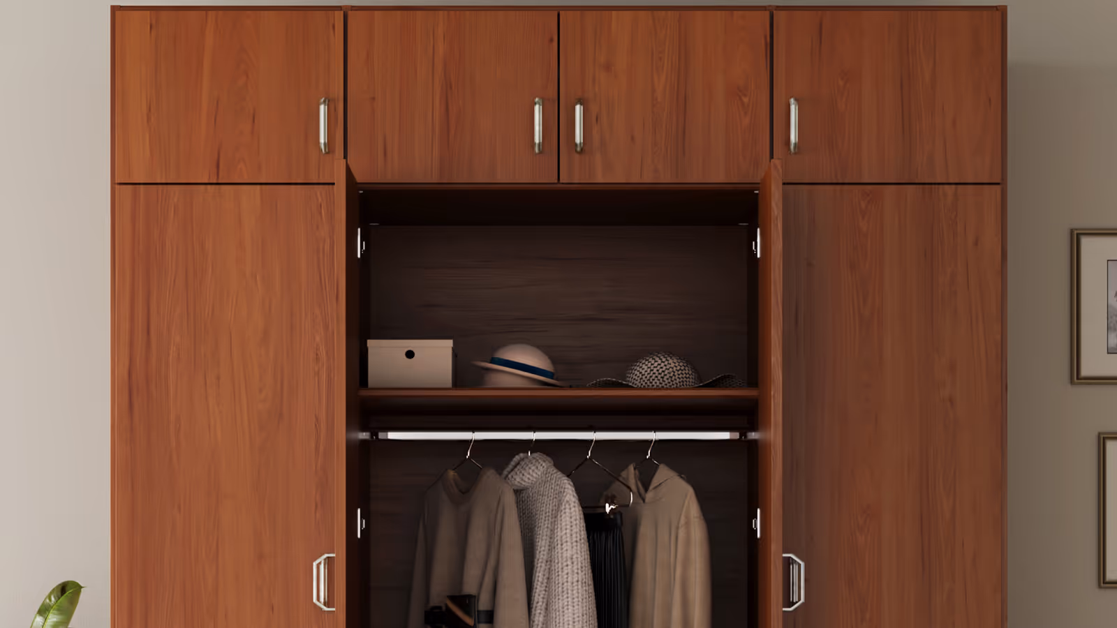 Flexible wardrobe systems adapt to changing needs.